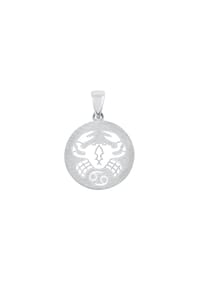 amor - Motivanhänger für Damen und Herren, Unisex, 925 Sterling Silber | Krebs - Silber