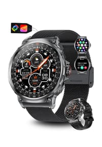 S&T DESIGN - Fitness Smartwatch mit Trackfunktionen - schwarz