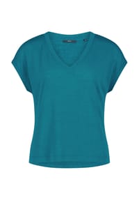zero - Kurzarm-Shirt mit V-Ausschnitt - 5499 FIR GREEN