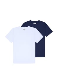 ellesse - Herren T-Shirt 2er Pack - ACCIANO, Kurzarm, Rundhals, Logo, Baumwolle, einfarbig - Dunkelblau