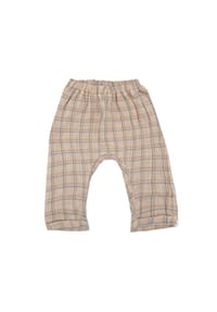 maximo® - GOTS BABY-Krempelhose Musselinstoff, doppellagig - beigemeliert