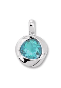 ONE ELEMENT Essential Line - Damen Schmuckset - Set mit Halskette  Blau Topas Anhänger aus 925 Silber - silber