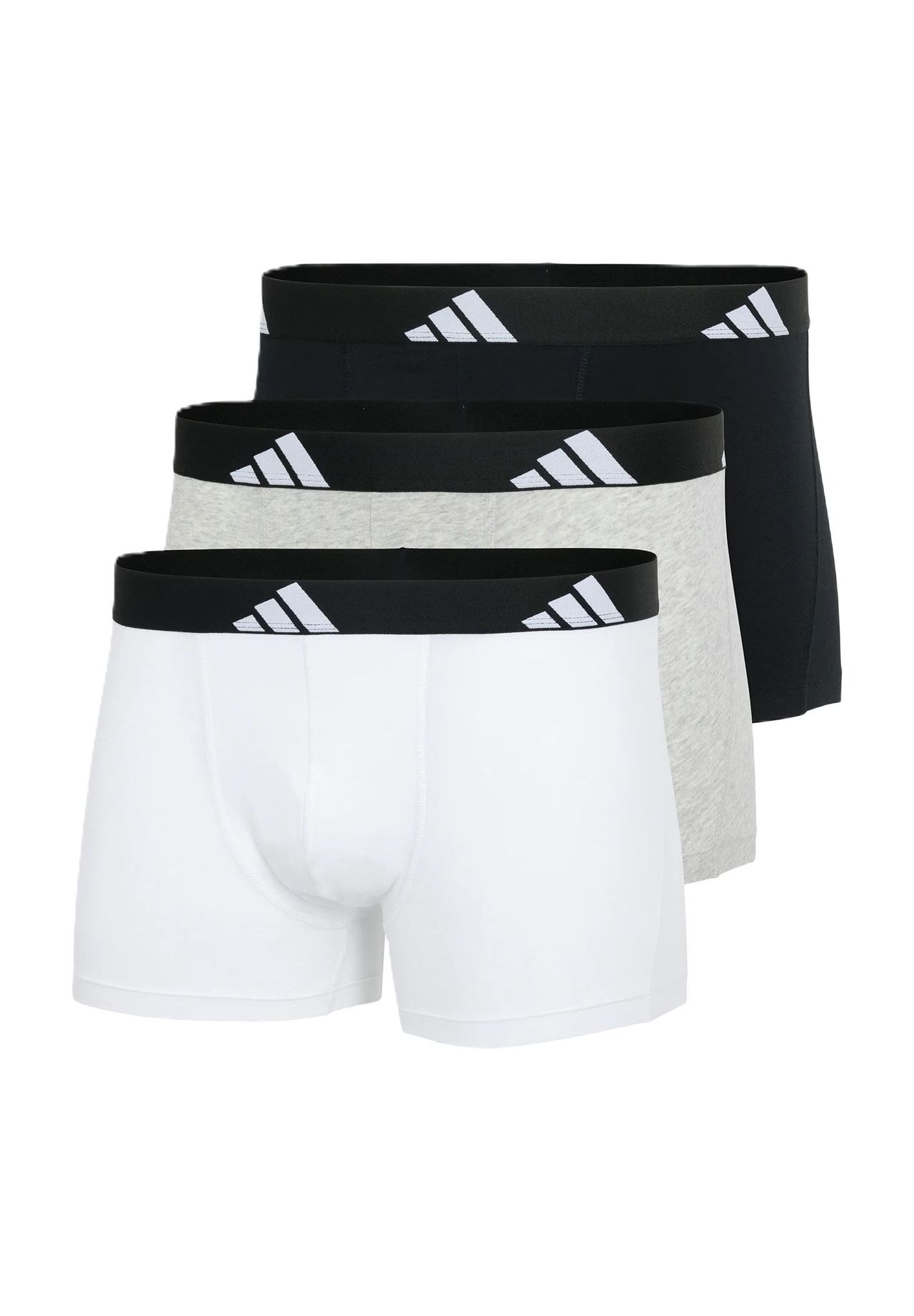 Adidas Herren Schwarz Boxershorts, 3Er Pack - Trunks, Active Flex Cotton, Logo, Einfarbig, Größe M In - Bild 9