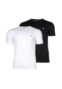 EMPORIO ARMANI - Herren T-Shirt, 2er Pack - ENDURANCE, Rundhals, Stretch Cotton - Blau/Rot