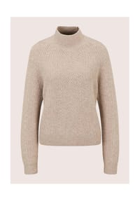 MADELEINE - Weicher Pullover mit Stehkragen - cappuccino / melange