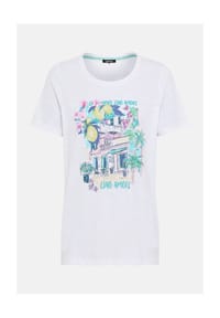 olsen - T-Shirt, Baumwolle, für Damen - 10000 WHITE