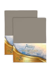 Aspero® - 2 x Spannbettlaken aus Bio-Baumwolle - Anthrazit/Petrol