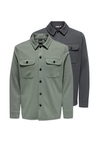 ONLY & SONS - Hemdjacke / Overshirt 2er Pack Newkodyl - Castor gray