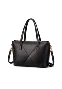collezione alessandro® - Schultertasche Alexia elegante Ledertasche, Made in Italy - schwarz