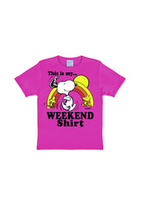 LOGOSHIRT® - T-Shirt Children Peanuts - Weekend Shirt - pink