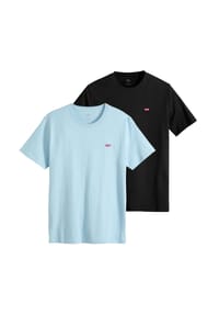Levi's® - Herren T-Shirt 2er Pack - "Original Housemark Tee", Rundhals, Baumwolle - Blau
