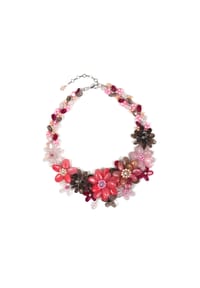 Allgäu Rebell - Dirndl Kette Nancy mit Glasperlen - rosa