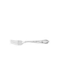 mulex® - Rococo 6-teiliges Tafelgabel-Set aus hochwertigem 18/10-Edelstahl - Silber 19 x 3 cm