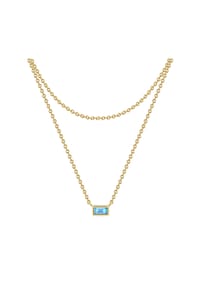 GLANZSTÜCKE MÜNCHEN - Damen Kette aus 925/- Sterling Silber in Gelbgold mit Zirkonia - gelbgold