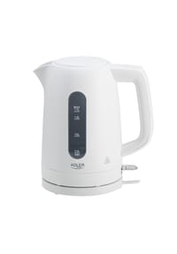 COFI - Adler AD 1379 Wasserkocher 2200W, 1,7 L, STRIX-System, 360° drehbar - Weiß - Weiß 24,5 x 22,0 x 15,5 cm