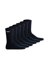 EMPORIO ARMANI - Herren Socken, 6er Pack - SPORTY SPONGE, Short Socks, One Size - Blau