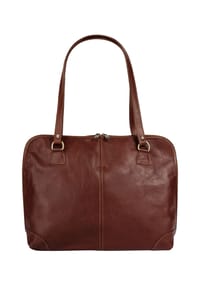piké - Shopper Echt Leder, Made In Italy - braun