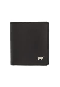 BRAUN BÜFFEL - GOLF 2.0 Brieftasche, Leder, Emblem - 010 SCHWARZ