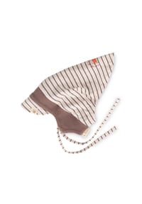 sigikid® - Kopftuchmütze Savanne ,  für Babys - Creme-Braun geringelt