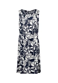 BETTY BARCLAY - Sommerkleid mit Rundhalsausschnitt - Dunkelblau/Weiß
