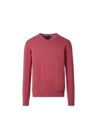 CASAMODA - Strickpullover, V-Ausschnitt, Rippbündchen, für Herren - 496 ORANGE