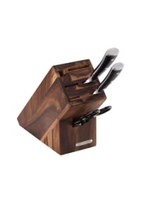 CONTINENTA - Messerblock, Messer Block, Akazienholz, 22 x 9.5 x 20 cm - Holzfarben