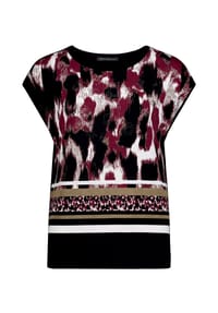 BETTY BARCLAY - Shirtbluse, Rundhals, für Damen - 9848 BLACK/DRK RED