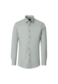 VENTI - Herren Businesshemd langarm Print Body Fit - Grün