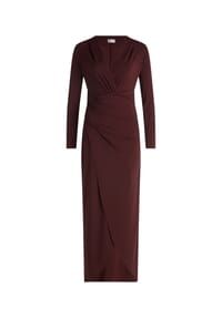 Vera Mont - Abendkleid mit V-Ausschnitt - Deep Dahlia