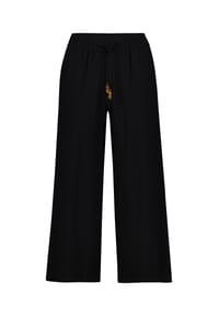 zero - Hose mit Bindegürtel - Black Beauty