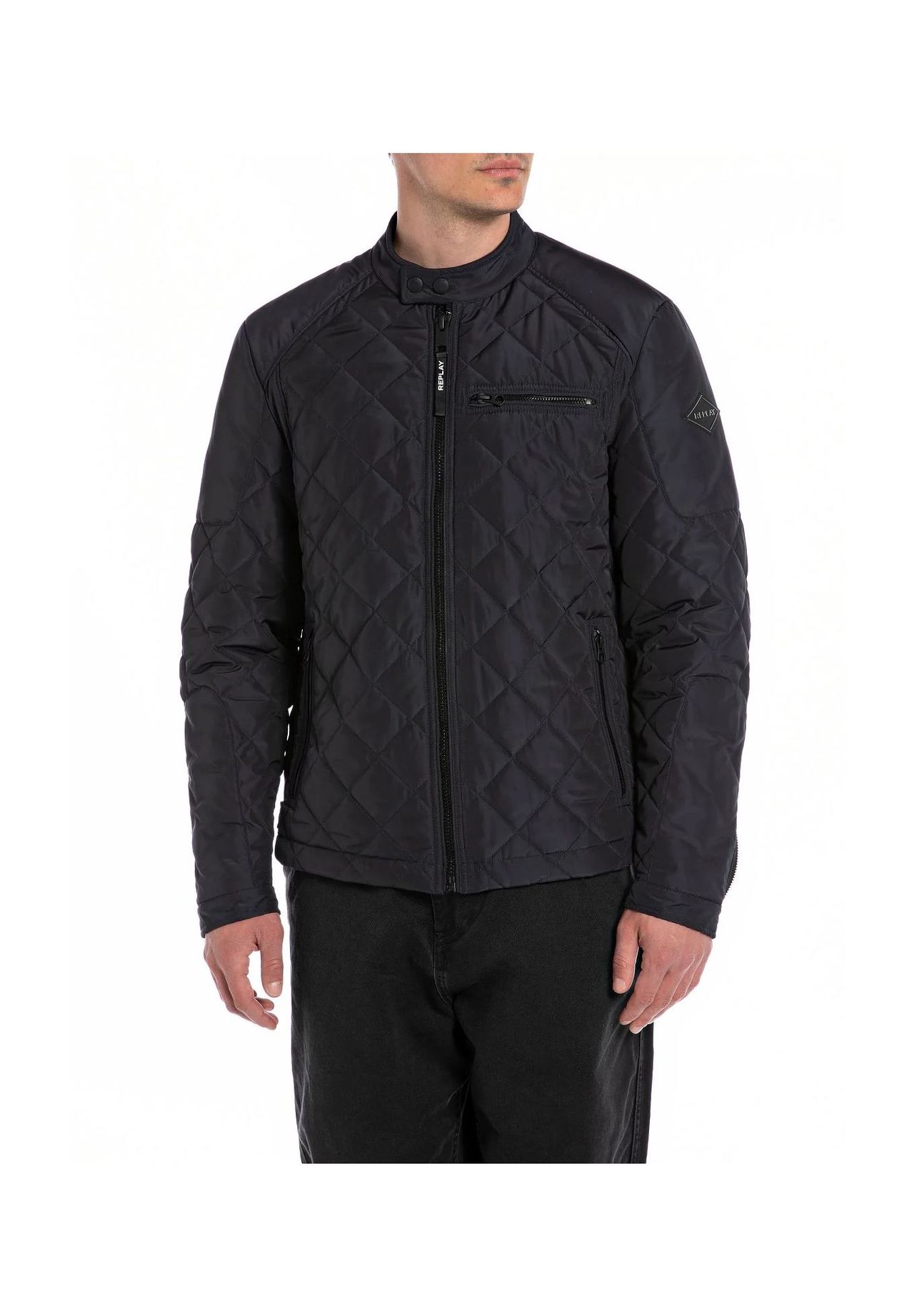 Replay Herren Tiefblau Steppjacke "Saber Mid" Mit Kurzem Stehkragen erhältlich in Größe L/M/S/XL/XXL von Baur - Bild 6