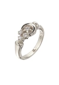 elli. PREMIUM - Ring Mond Sterne Topas Weiß 925 Sterling Silber - Silber