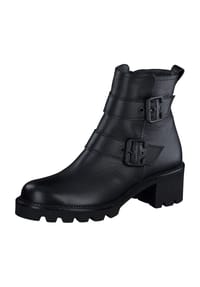 paul green - Biker Boots, Blockabsatz, Leder, für Damen - 0 BLACK