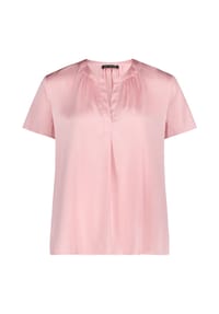 BETTY BARCLAY - Satin-Bluse kurzarm - Grau Beige