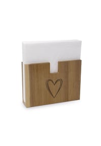 ppd - Serviettenhalter Pure Heart Nap holder nature, Holz - Mehrfarbig