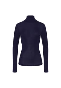 HANRO - Rollkragenshirt Woolen Silk - black
