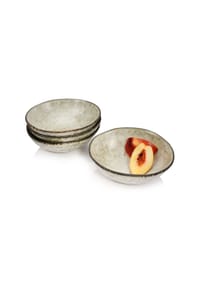 SÄNGER Steingut Geschirrset Pompei - Pompei - Braun - Schalenset 4-teilig