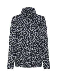 olsen - Sweatshirt mit Allover-Dessin und Stehkragen - Ink Blue