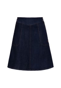 QUEEN KEROSIN - A-Linien-Rock mit Cinch-Back Josie - Denim