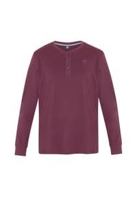POLO SYLT - Longsleeve im Henley-Look - 19-0205 Black Oyster