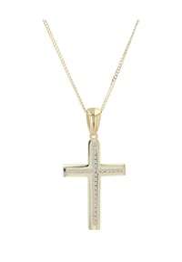 Adelia's Cross Collection - Anhänger – Kreuz Kreuzanhänger aus 925 Silber mit Zirkonia - silber