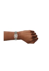 FOSSIL HARLOW - Fossil Damenuhr Harlow mit drei Zeigern, burgunderfarbenes Krokodil-Leder, ES5428 - Roségold
