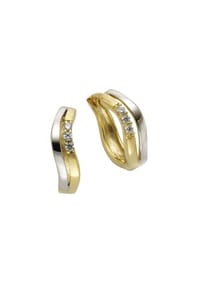 CELESTA® - Damenv Creolen, 375er Gelb-/Weißgold - bicolor