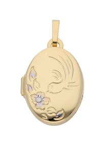 Adelia's - Damen Gold Schmuck 333 Gold Medaillon Anhänger - gold
