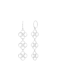 Leaf CLOVER CHARM - Damen Ohrhänger, 925er Silber - SILBER