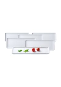 Ritzenhoff & Breker Servierplatten Skagen 30,5 x 11,5 cm 6er Set weiß - SKAGEN - weiß