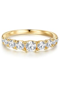 TRILANI 1934 - Ring Sterling Silber gelbgold Zirkonia weiß - gelbgold