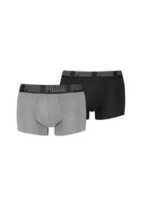 PUMA® - Herren Boxershorts, 2er Pack -  Everyday Trunks 2P, Cotton Stretch, einfarbig - 001 BLACK / BLACK