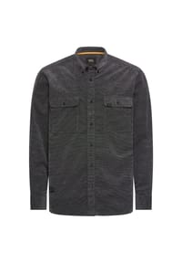 camel active - Cordhemd mit 2-Wege Stretch - Schwarz