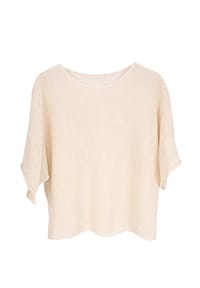 Seasons of April - Lochstrick FLEUR Damen Strickshirt – Luftig & leicht für Frühling & Sommer - Creme